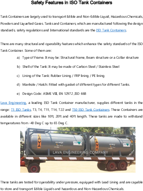 Beam tank container specifications pdf download